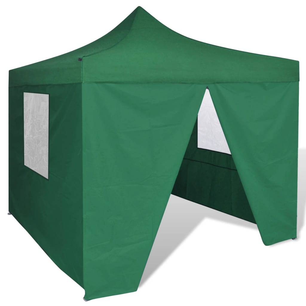 vidaXL Foldable Tent 3x3 m with 4 Walls Green