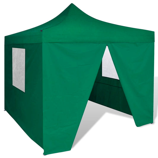 vidaXL Foldable Tent 3x3 m with 4 Walls Green