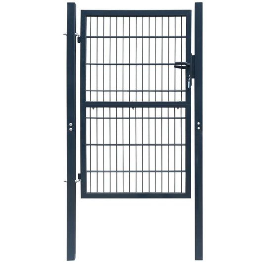 vidaXL 2D Fence Gate (Single) Anthracite Grey 106 x 230 cm