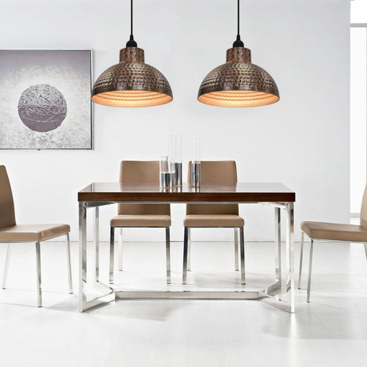 vidaXL Ceiling Lamps 2 pcs Semi-spherical Copper Colour