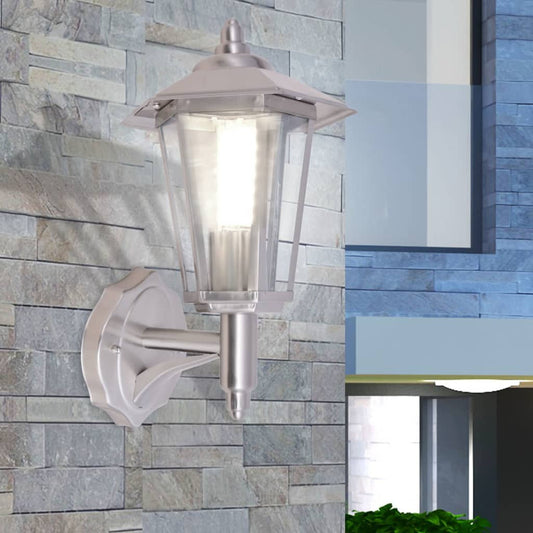 vidaXL Outdoor Uplight Wall Lantern Stainless Steel