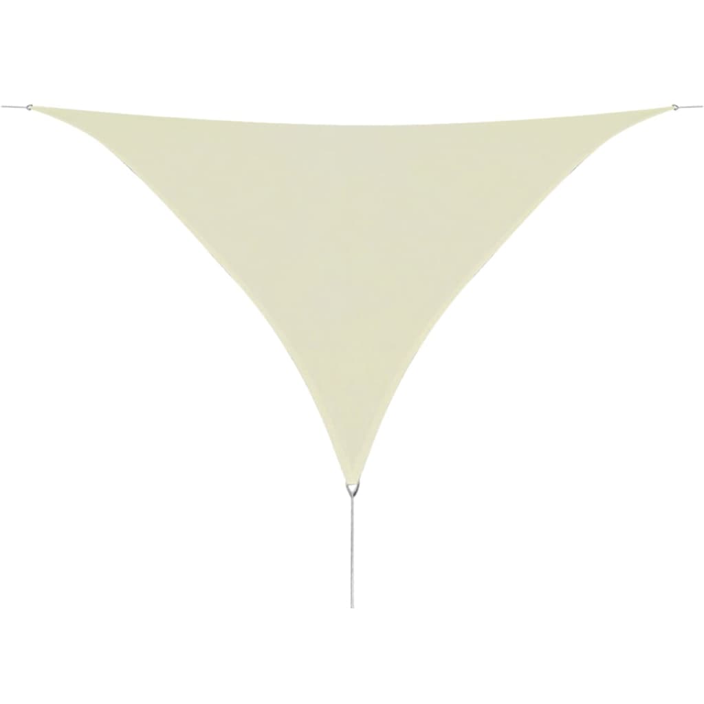 vidaXL Sunshade Sail HDPE Triangular 3.6x3.6x3.6 m Cream