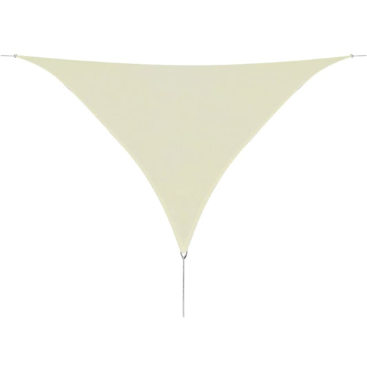 vidaXL Sunshade Sail HDPE Triangular 3.6x3.6x3.6 m Cream