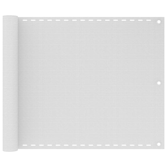 vidaXL Balcony Screen HDPE 75x400 cm White