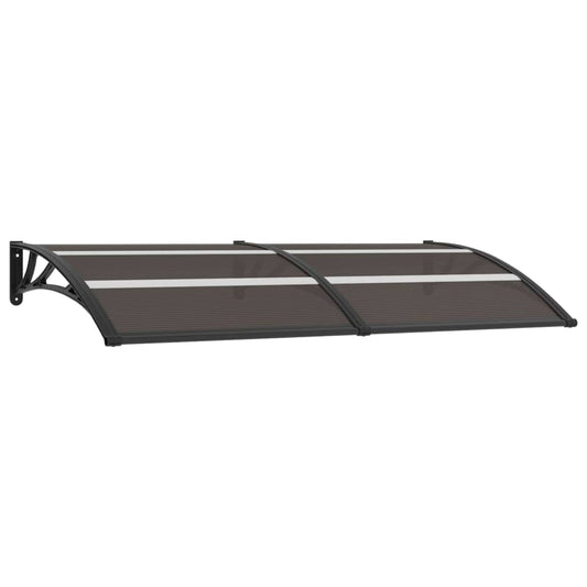 vidaXL Door Canopy Black 200x80 cm PC