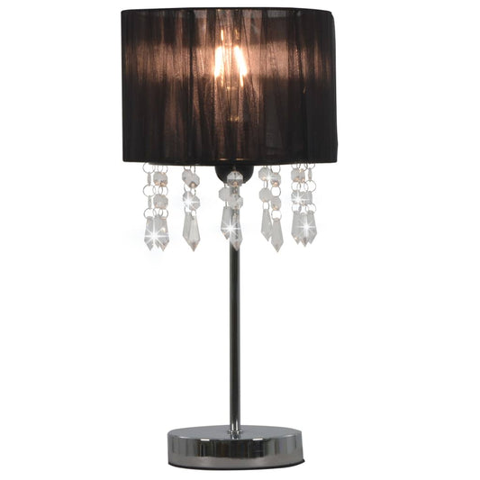 vidaXL Desk Lamp Black Round E27