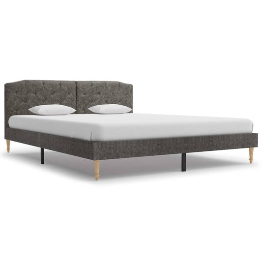 vidaXL Bed Frame Dark Grey Fabric 150x200 cm 5FT King Size