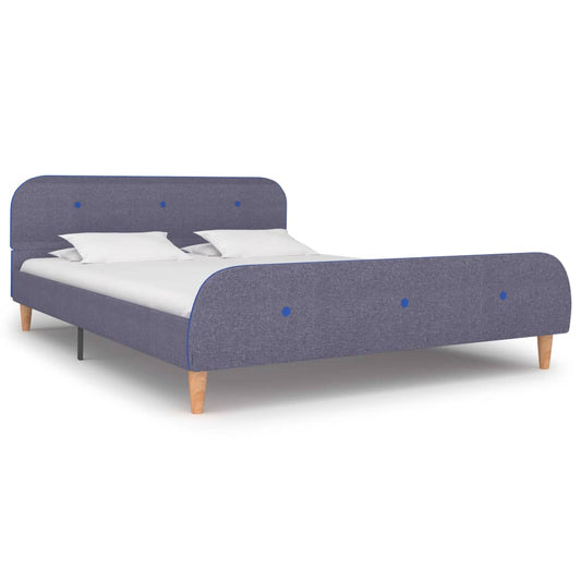 vidaXL Bed Frame Light Grey Fabric 135x190 cm 4FT6 Double