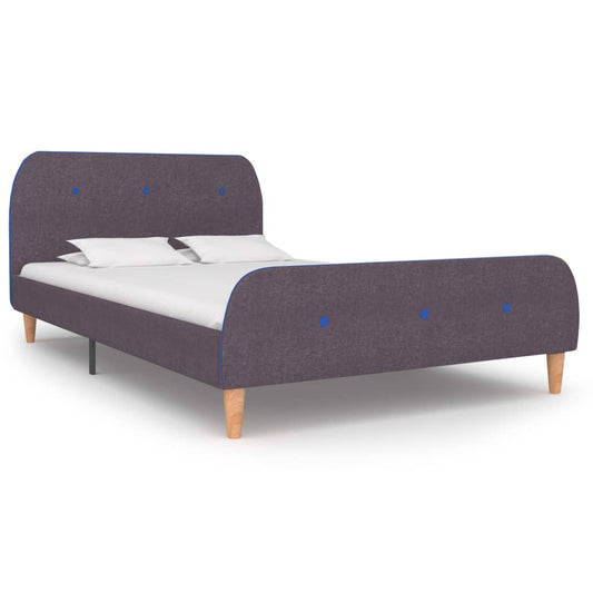 vidaXL Bed Frame Taupe Fabric 120x190 cm 4FT Small Double