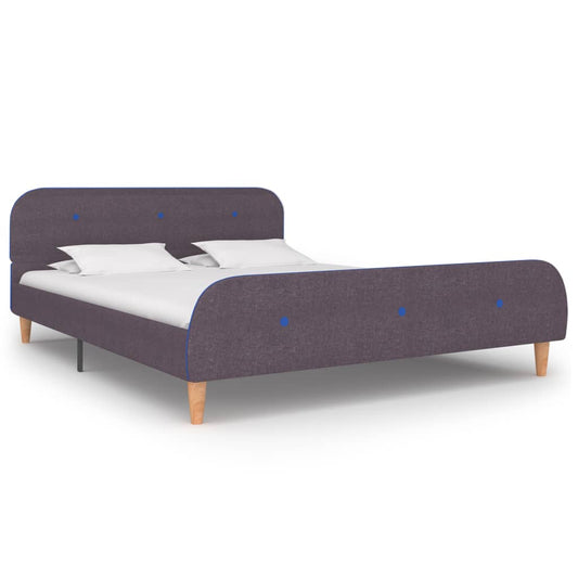 vidaXL Bed Frame Taupe Fabric 135x190 cm 4FT6 Double