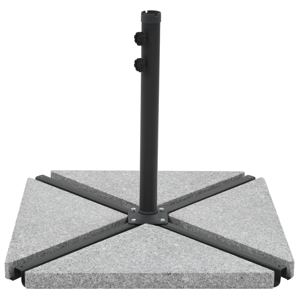 vidaXL Umbrella Weight Plates 4 pcs Grey Granite Triangular 60 kg