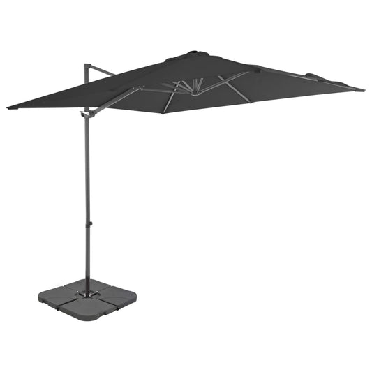 vidaXL Outdoor Umbrella with Portable Base Anthracite