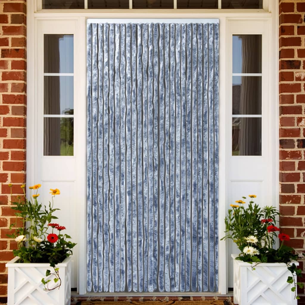 vidaXL Insect Curtain Silver 90x220 cm Chenille