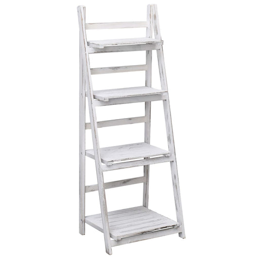 vidaXL 4-Tier Plant Stand White 43x33x113 cm Wood