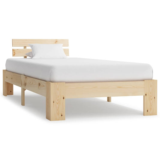 vidaXL Bed Frame Solid Pine Wood 100x200 cm