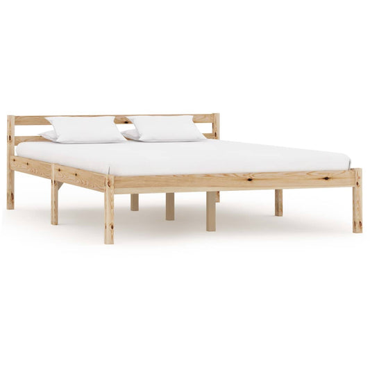 vidaXL Bed Frame Solid Pine Wood 120x200 cm