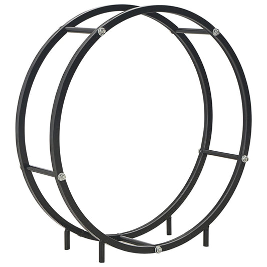vidaXL Firewood Rack Black 70x20x70 cm Steel