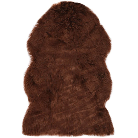 vidaXL Rug 60x90 cm Faux Sheep Leather Brown