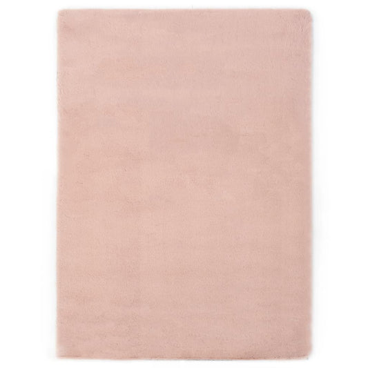 vidaXL Rug 140x200 cm Faux Rabbit Pelt Old Pink