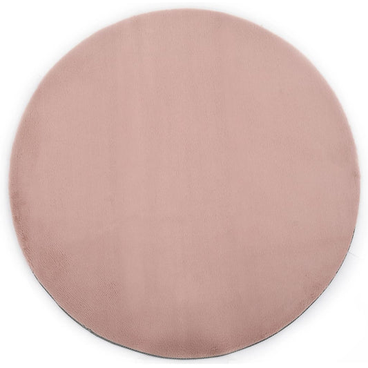 vidaXL Rug 160 cm Faux Rabbit Pelt Old Pink