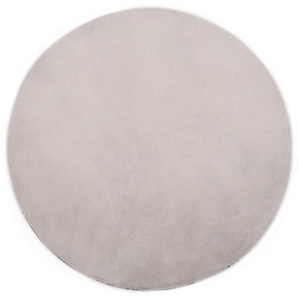 vidaXL Rug 160 cm Faux Rabbit Pelt Grey