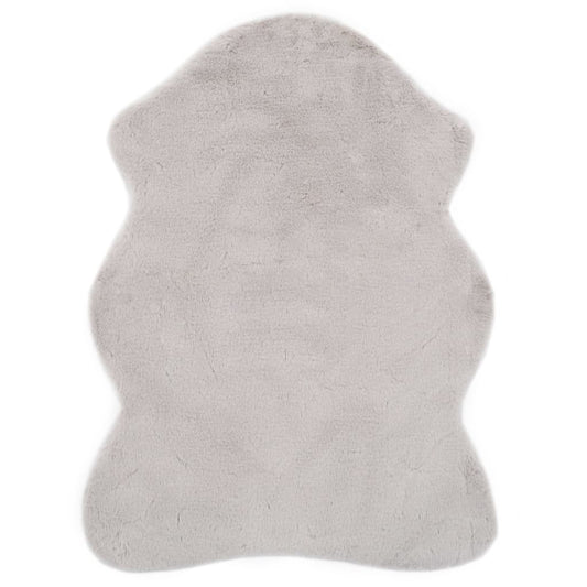 vidaXL Rug 65x95 cm Faux Rabbit Pelt Grey