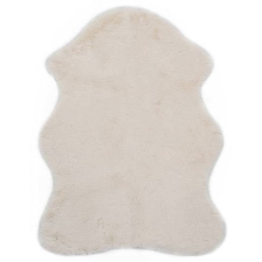 vidaXL Rug 65x95 cm Faux Rabbit Pelt Cream