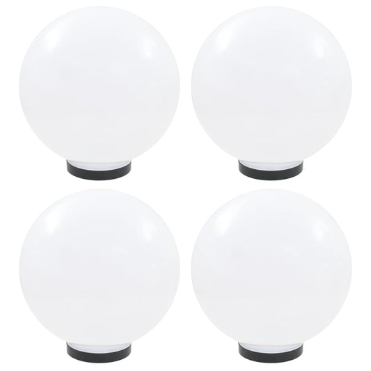 vidaXL LED Bowl Lamps 4 pcs Spherical 30 cm PMMA