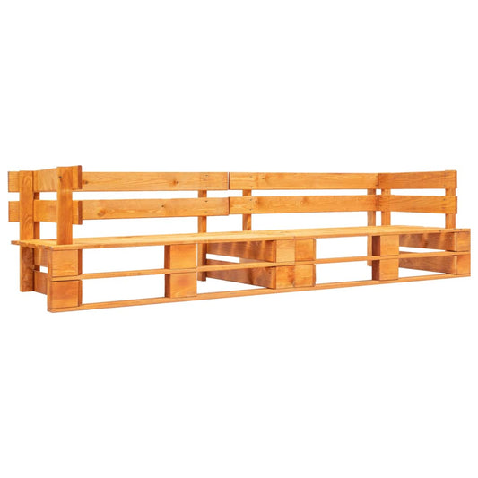 vidaXL Garden 2-Seater Pallet Sofa Honey Brown Wood