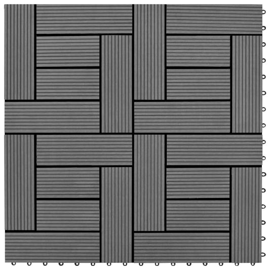 vidaXL 22 pcs Decking Tiles 30x30 cm 2 sqm WPC Grey