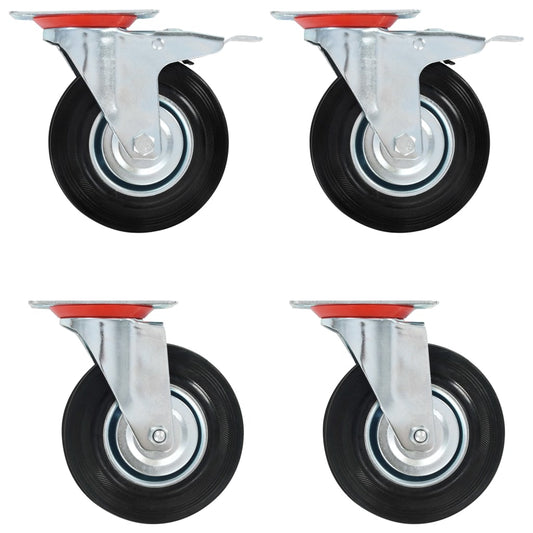 vidaXL 24 pcs Swivel Casters 125 mm