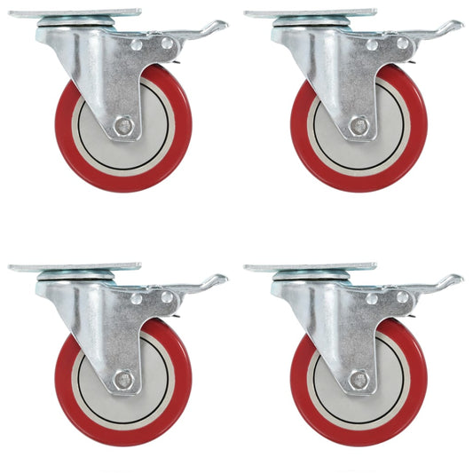 vidaXL 8 pcs Swivel Casters 100 mm