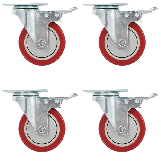 vidaXL 16 pcs Swivel Casters 100 mm