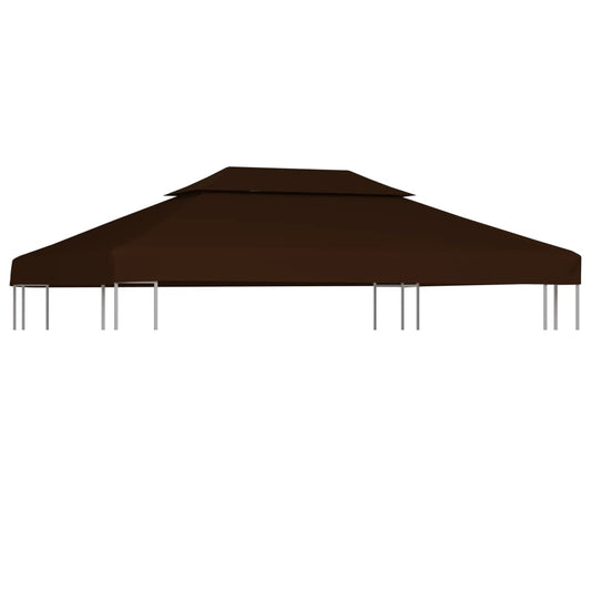 vidaXL 2-Tier Gazebo Top Cover 310 g/mŒ_ 4x3 m Brown