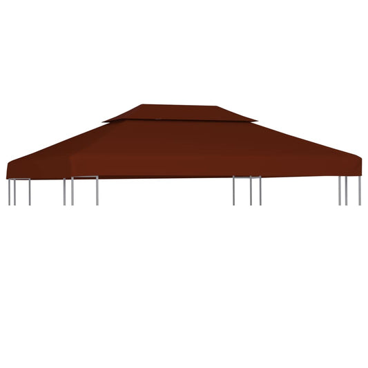 vidaXL 2-Tier Gazebo Top Cover 310 g/mŒ_ 4x3 m Terracotta