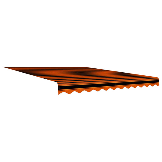 vidaXL Awning Top Sunshade Canvas Orange and Brown 350x250 cm