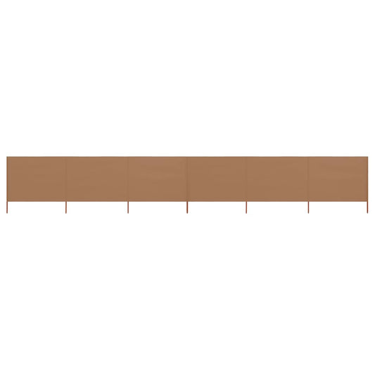 vidaXL 6-panel Wind Screen Fabric 800x160 cm Taupe