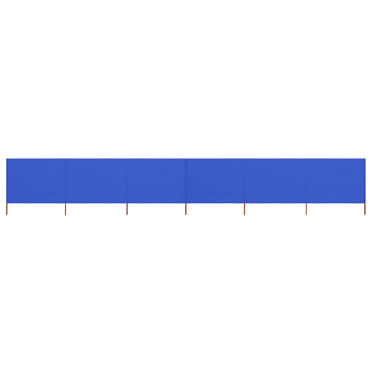 vidaXL 6-panel Wind Screen Fabric 800x160 cm Azure Blue
