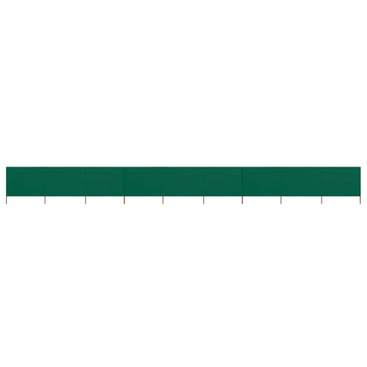 vidaXL 9-panel Wind Screen Fabric 1200x80 cm Green