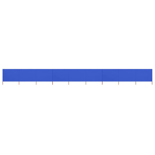 vidaXL 9-panel Wind Screen Fabric 1200x160 cm Azure Blue