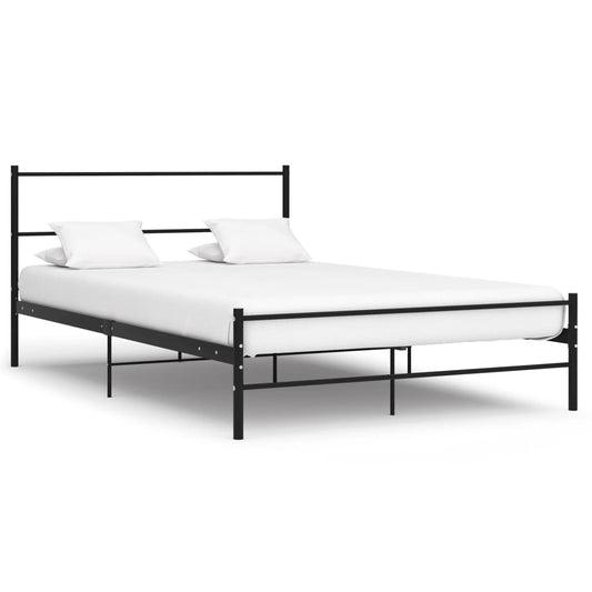 vidaXL Bed Frame Black Metal 120x200 cm