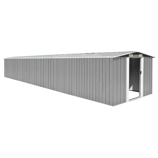 vidaXL Garden Shed Grey 257x779x181 cm Galvanised steel