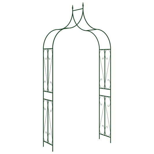 vidaXL Garden Arch Dark Green 120x38x258 cm Iron