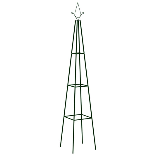 vidaXL Garden Climbing Plant Racks 2 pcs Dark Green 35x35x195 cm Iron