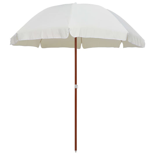 vidaXL Parasol with Steel Pole 240 cm Sand