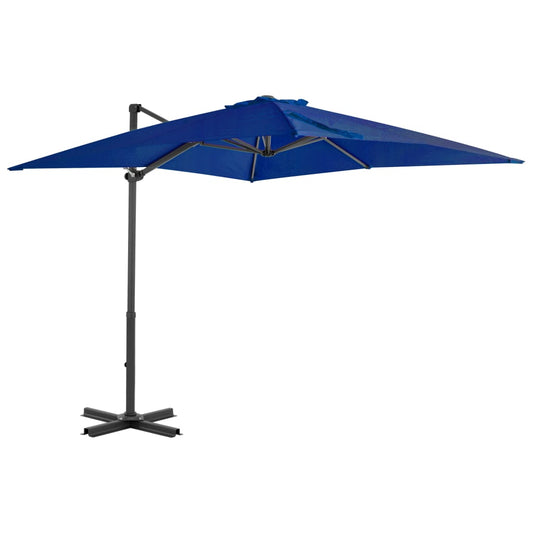 vidaXL Cantilever Umbrella with Aluminium Pole Azure Blue 250x250 cm