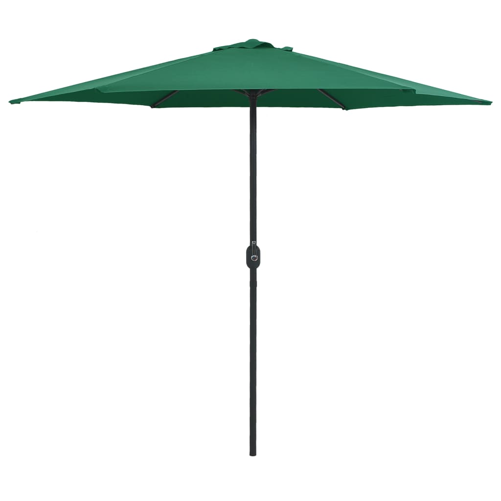 vidaXL Outdoor Parasol with Aluminium Pole 270x246 cm Green