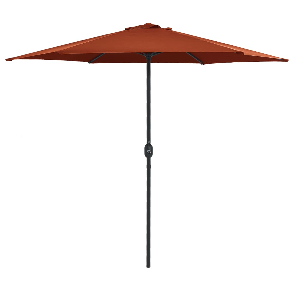 vidaXL Outdoor Parasol with Aluminium Pole 270x246 cm Terracotta