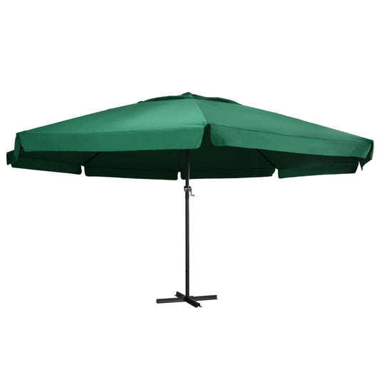 vidaXL Outdoor Parasol with Aluminium Pole 600 cm Green
