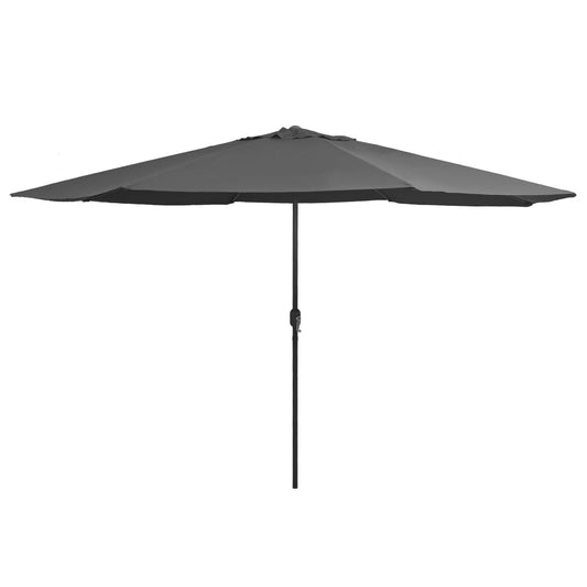 vidaXL Outdoor Parasol with Metal Pole 400 cm Anthracite
